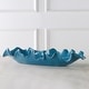 preview thumbnail 3 of 2, Uttermost Ruffled Feathers Blue Bowl - 24"W x 4"H x 9.84"D
