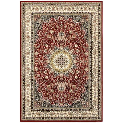 Style Haven Stora Red/Ivory Classic Medallion Area Rug