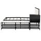 preview thumbnail 16 of 16, Full Size Metal Platform Bed with 2-Tier Storage Shelves, Wooden Storage Cabinet, White