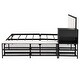 preview thumbnail 25 of 37, Metal Platform Bed Frame with Storage Cabinet and Cushioned Footrest