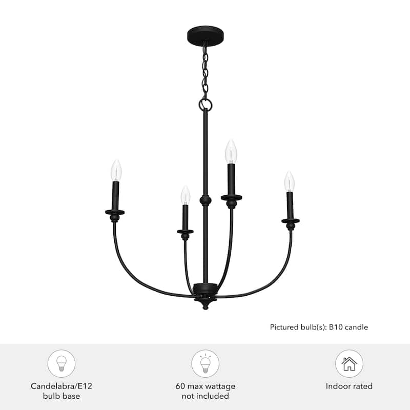 Hunter Southcrest Chandelier - Entry, Dining Table, Kitchen Island - Farmhouse, Transitional, Candle