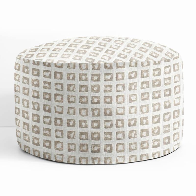 Sorra Home Sunbrella Outdoor Round Bean Pouf
