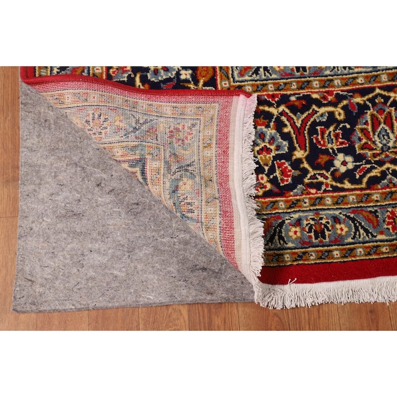 Traditional Red Kashan Turkish Area Rug Machine Made Carpet - 9'8" x 12'3"