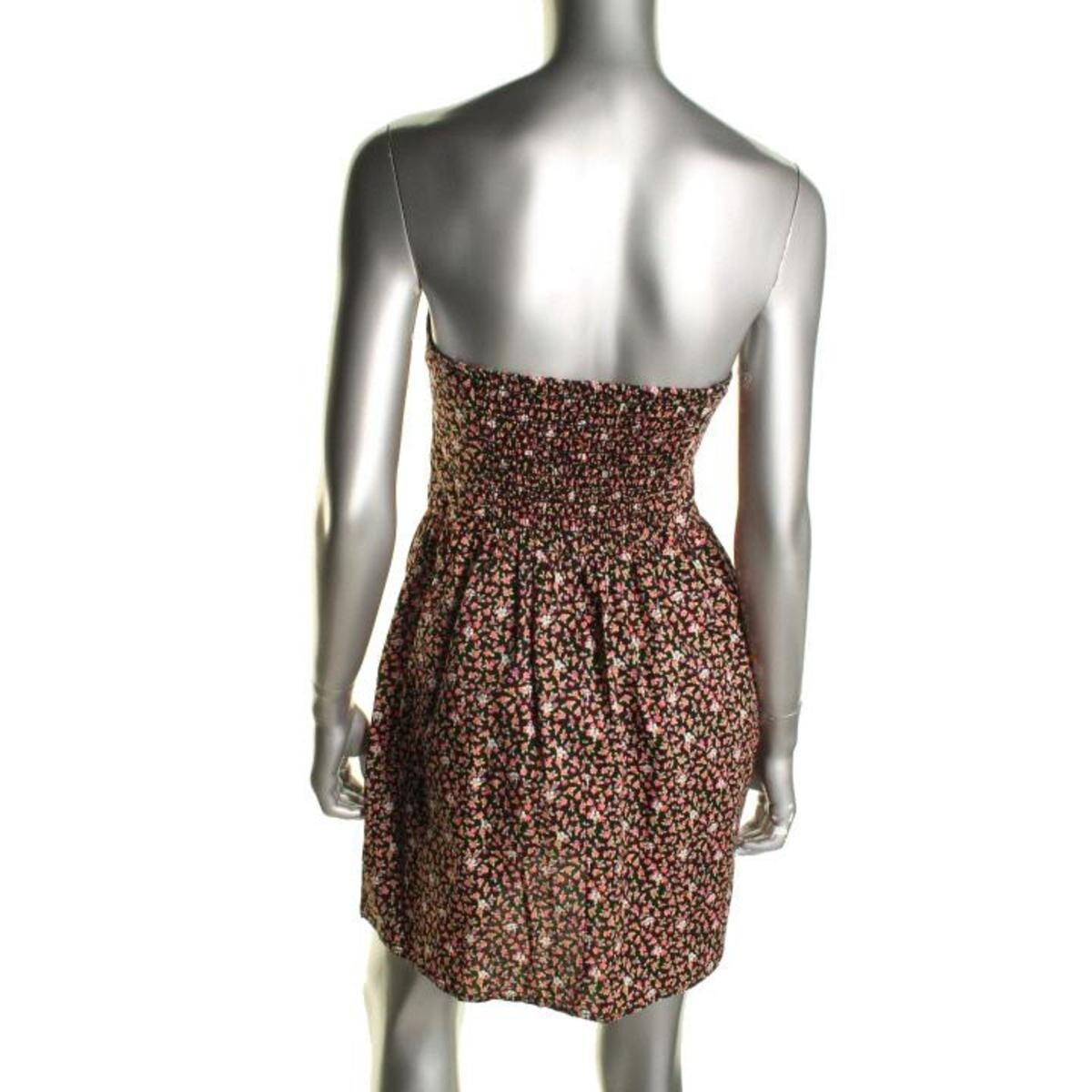 Shop Be Bop Womens Juniors Casual Dress Floral Print Strapless
