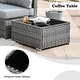 preview thumbnail 35 of 49, HOOOWOOO 11-piece Rattan Wicker Outdoor Furniture Set Swivel Chairs with Fire Pit