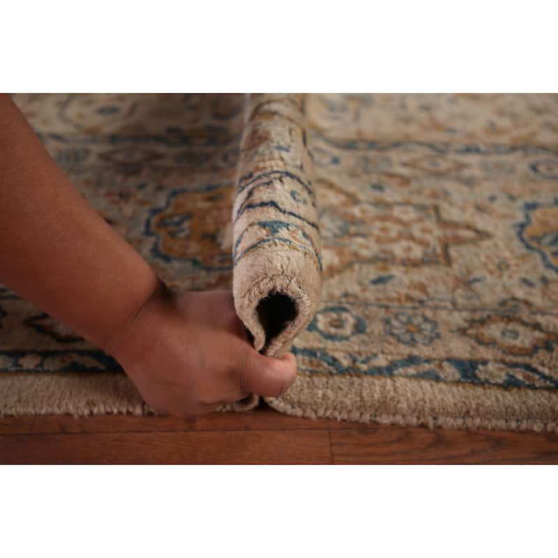 Kashan Signed Persian Area Rug Handmade Wool Carpet - 8'5"x 12'1"