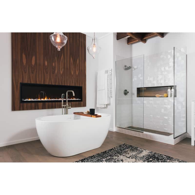 Miseno MNO6030SFSO 59" Free Standing Acrylic Soaking Tub with Center