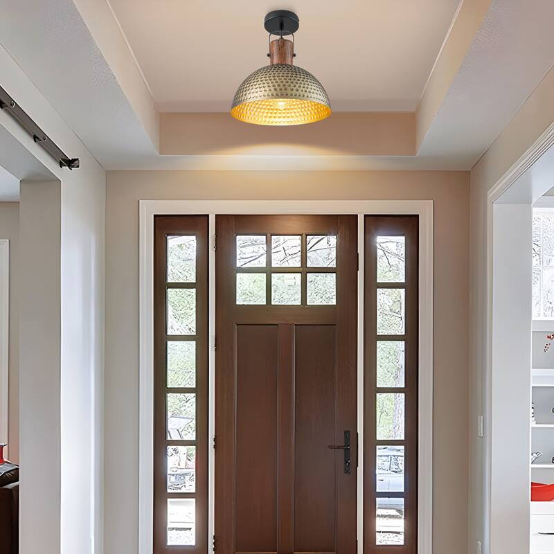 Starsky Modern 11.81in./15.75in.Dome Pendant Light with Hammered Shade