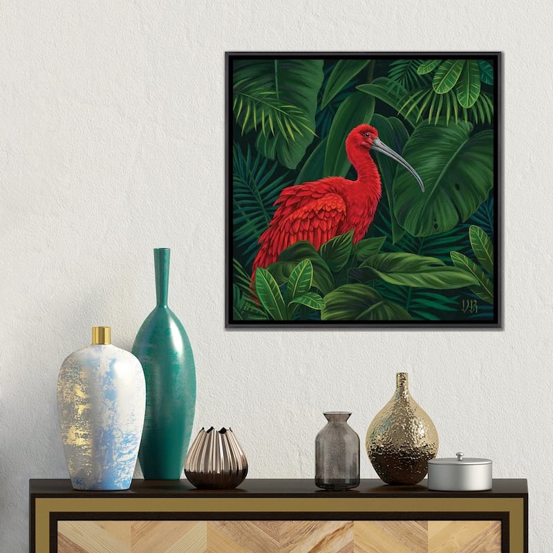 iCanvas "Scarlet Ibis" by Vasilisa Romanenko Framed