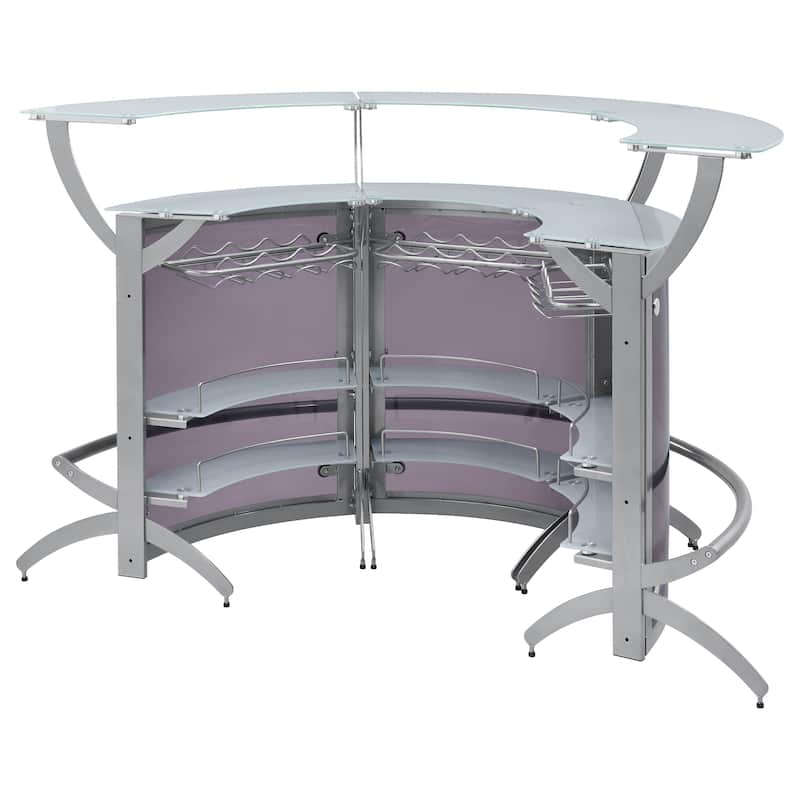 Dallas 3-piece Curved Freestanding Home Bar Cabinet