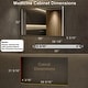 preview thumbnail 25 of 32, Rail Aluminum Recessed/Surface Mount Bathroom Medicine Cabinet with Mirror, Adjustable Brightness, Defogging & USB Port