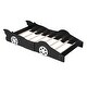 preview thumbnail 7 of 10, Twin Race Car Bed with Rails & Wood Construction - Fun for Kids