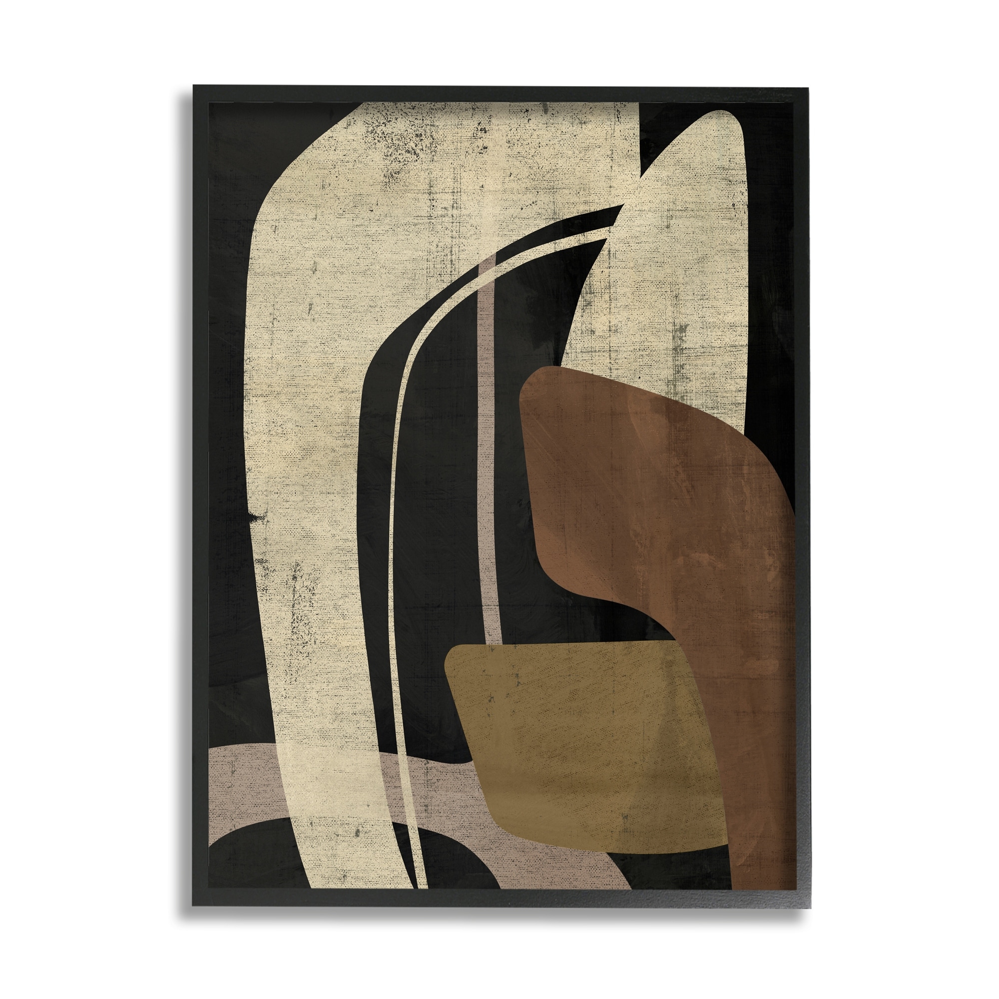 Stupell Boomerang Shape Abstraction Framed Giclee Art Design by Victoria Barnes