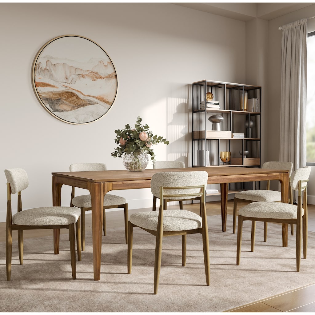 NPD Furniture Hereford 78" Acacia Wood Dining Table