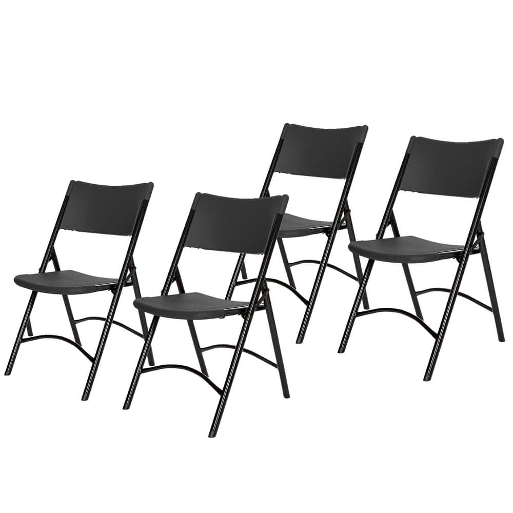 Hampden Furnishings Gwyneth Collection Resin Folding Chair, Pack of 4