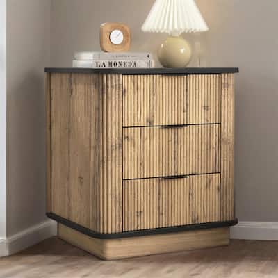 Multi-Functional MDF Nightstand with Three Drawers, Bedside Table