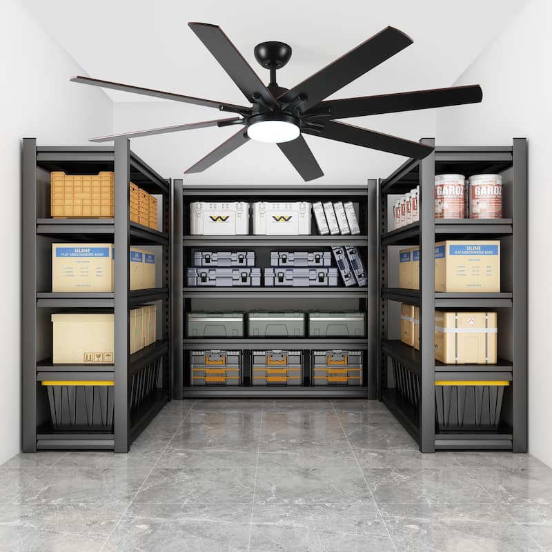 Modern Large Ceiling Fan Light with Lighting and 8 Dual Finish Blades, Reversible DC Motor for Bedroom and Living Room