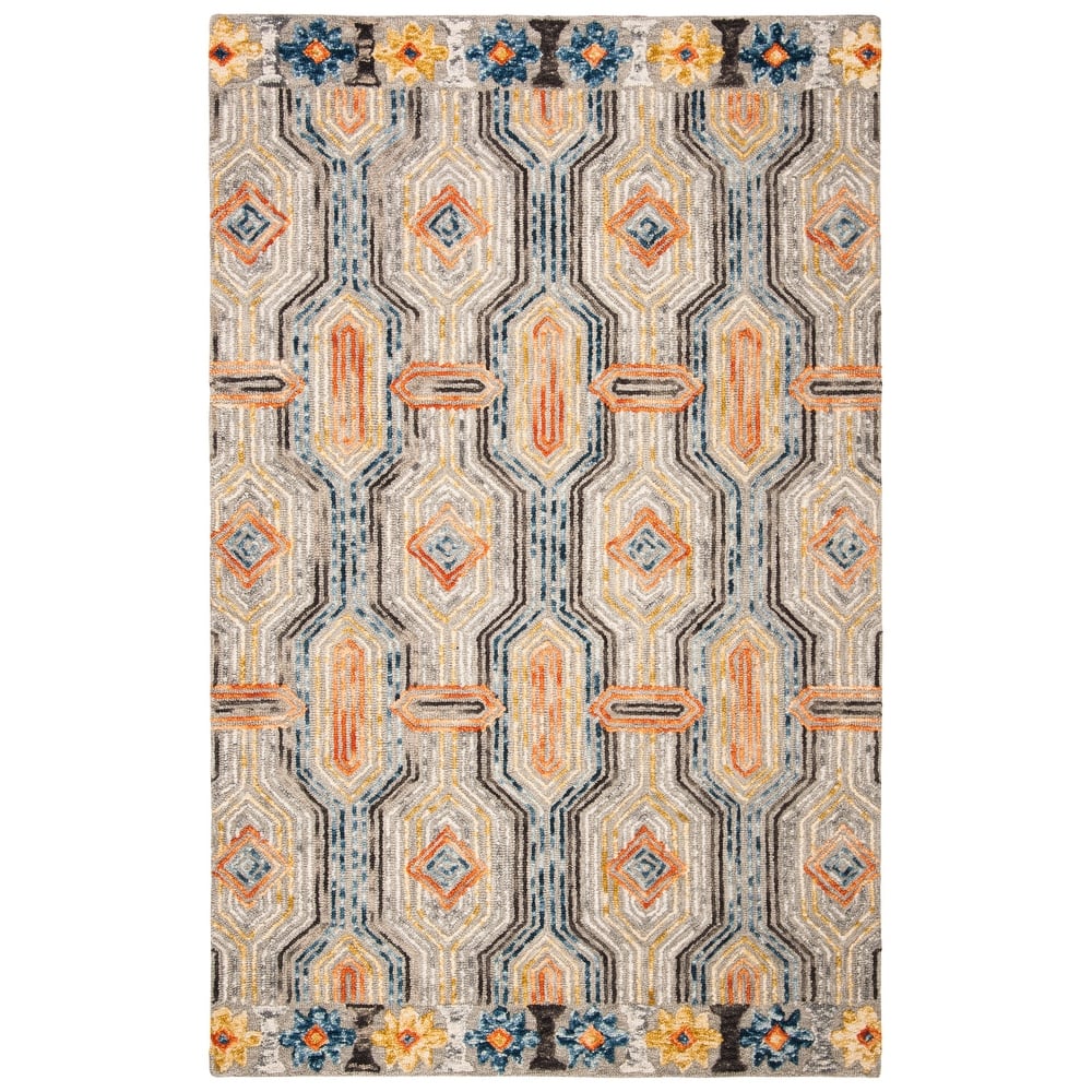 SAFAVIEH Handmade Trace Shalonda Geometric Wool Rug