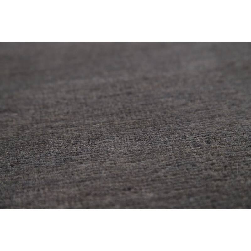 Gray Gabbeh Modern Rug Handmade Wool Carpet - 3'5" x 4'11"
