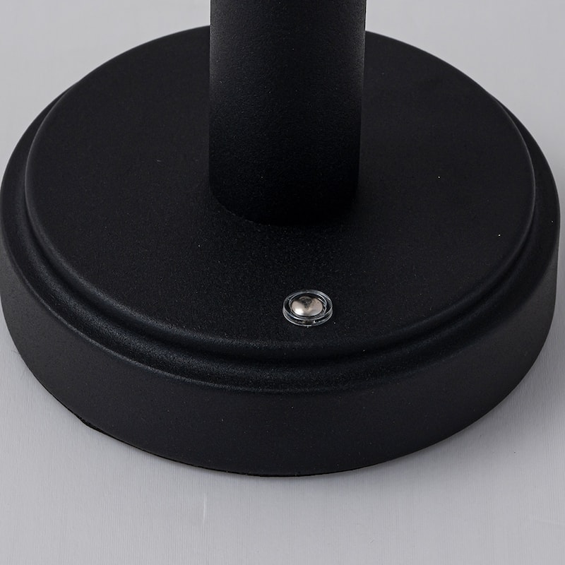 CraftHome 16'' Modern Fabric Shade Rechargeable LED Table Lamp Touch Control Cordless USB Nightstand Lamp with Stepless Dimming