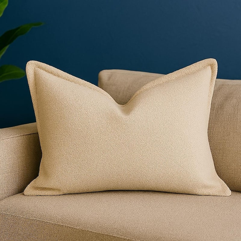 Homey COZY Soft Ivory Throw Pillow