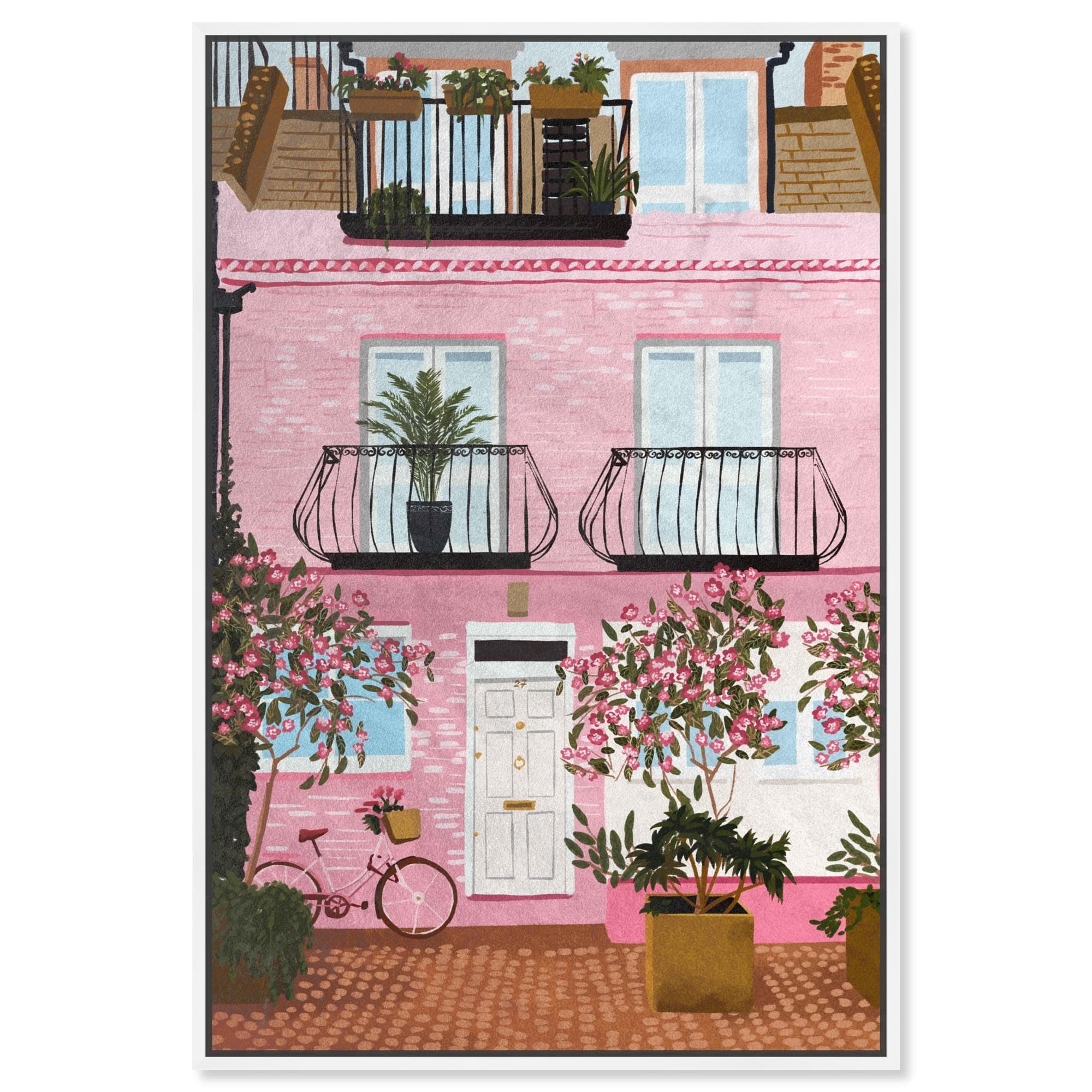 Flowers in the Backyard Canvas Fashion Art Prints by Art Remedy