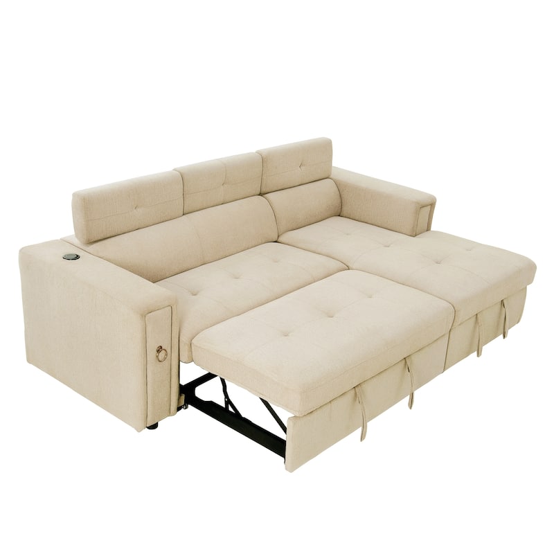 96" Multi-Functional Pull-Out Sofa Bed