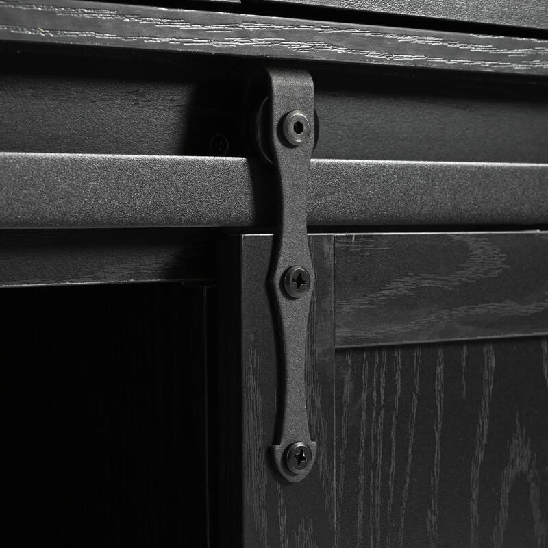 53.7'' Particle Board Farmhouse Kitchen Island with Power Outlet, Drop Leaf, Spice Rack, Rolling Wheels and Drawers