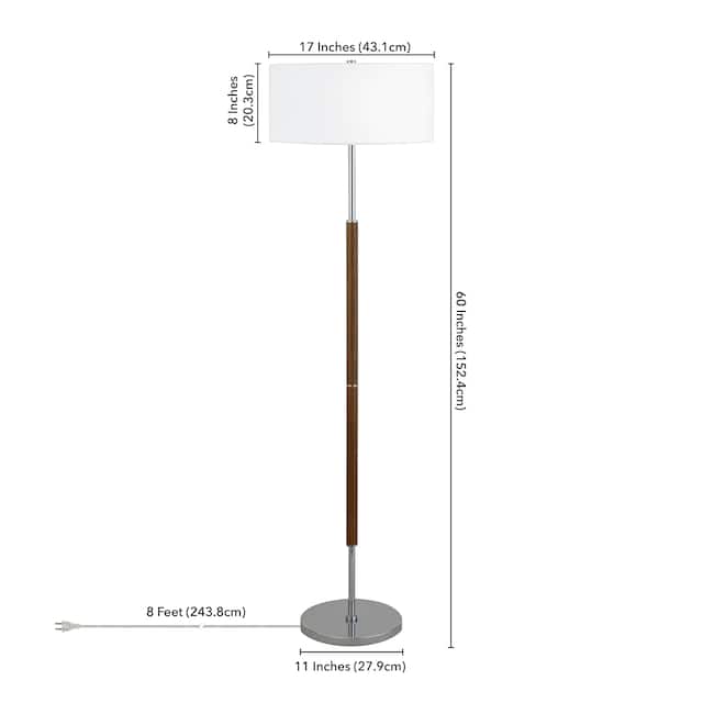 Silver Orchid Gotho Pedestal Contemporary Floor Lamp