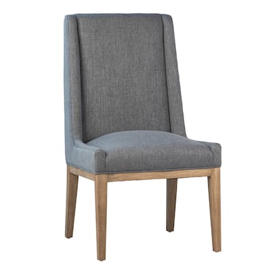 Oxford Cotton Blend Upholstered Dining Chair, Blue Grey