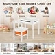 preview thumbnail 17 of 35, Multifunctional Kids Table and Chairs with Storage Space - 23" x 16" x 21.5"(L x W x H)
