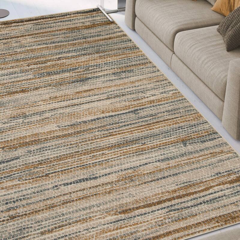 Superior Eclectic Abstract Lines Indoor Area Rug