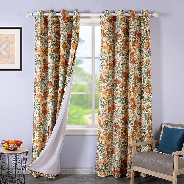 Flowers Printed Curtain / Curtains Living Room Dining Room Bedroom 2 Panel Set - Multi Dimensional Waves hot Summer Time Artistic Decor