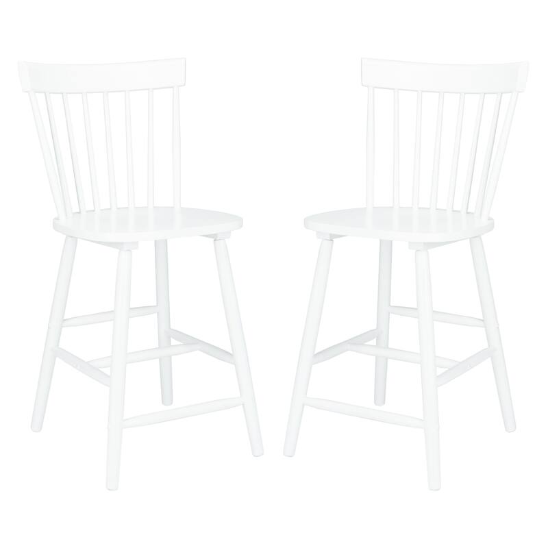 SAFAVIEH Biddie 24-inch Spindle Farmhouse Counter Stool (Set of 2) - 20" W x 21" D x 39" H - 20"W x 21"D x 39"H