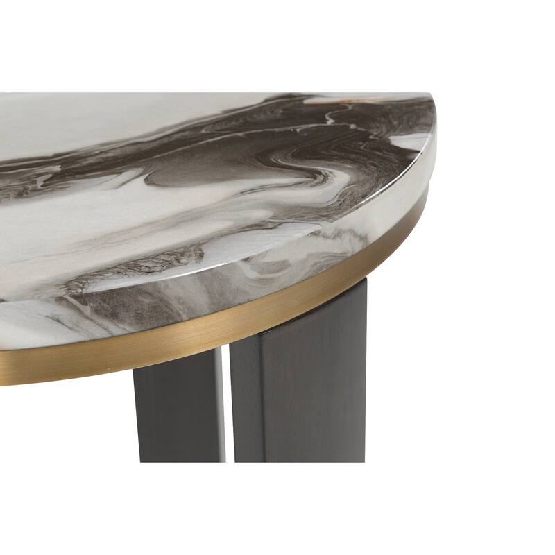 Signature Design by Ashley Jazmore Brown/Gold End Table - 24" W x 24" D x 24" H