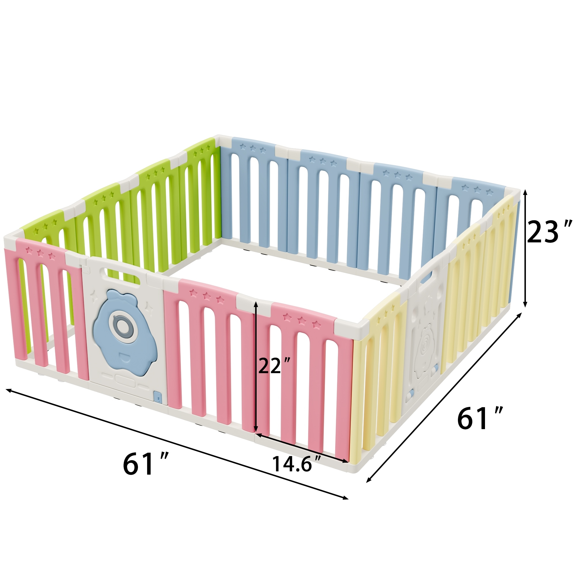 Homall 16 Panel Baby Playpen Kids Activity Centre Playard Center