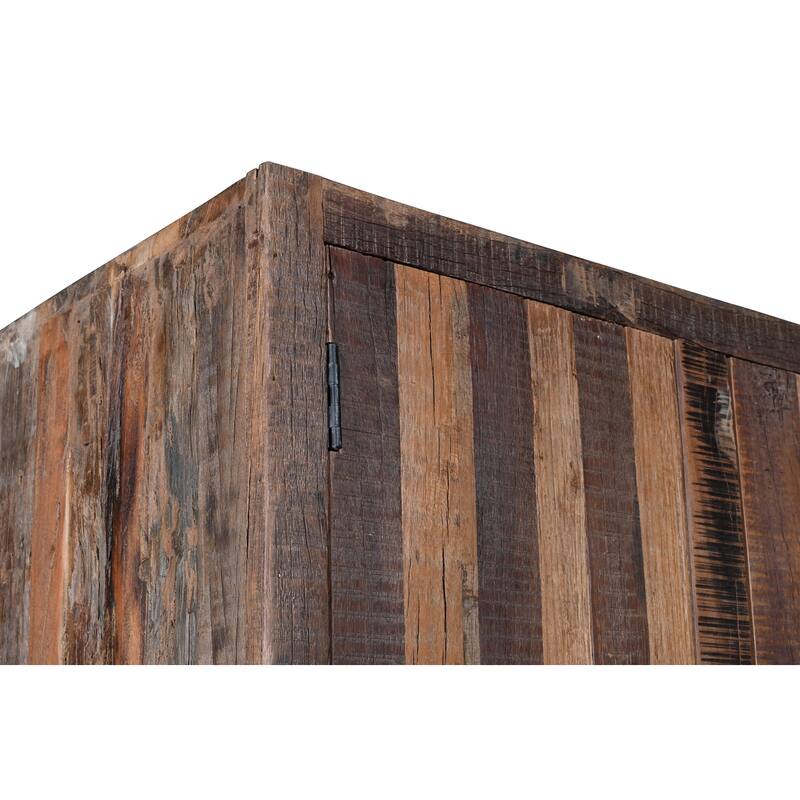 Wooden Almirah w/4 Doors and 2 Drawers