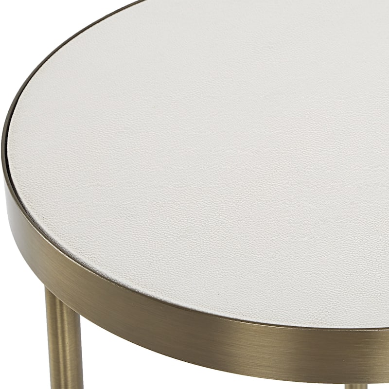 Open Frame Functional Nesting Tables - 24" - Brass Plated Finish - Set of 2