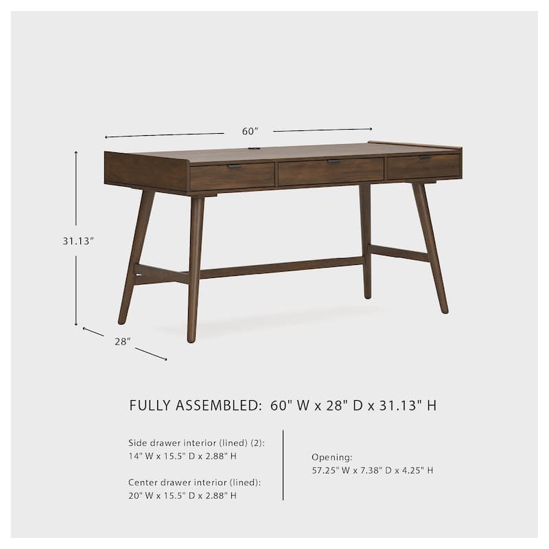 Signature Design by Ashley Lyncott Brown 60" Home Office Desk
