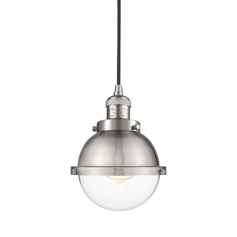 Innovations Lighting 201C-10-7 Hampden Pendant Hampden 7" Wide Mini - Brushed Satin Nickel / Clear
