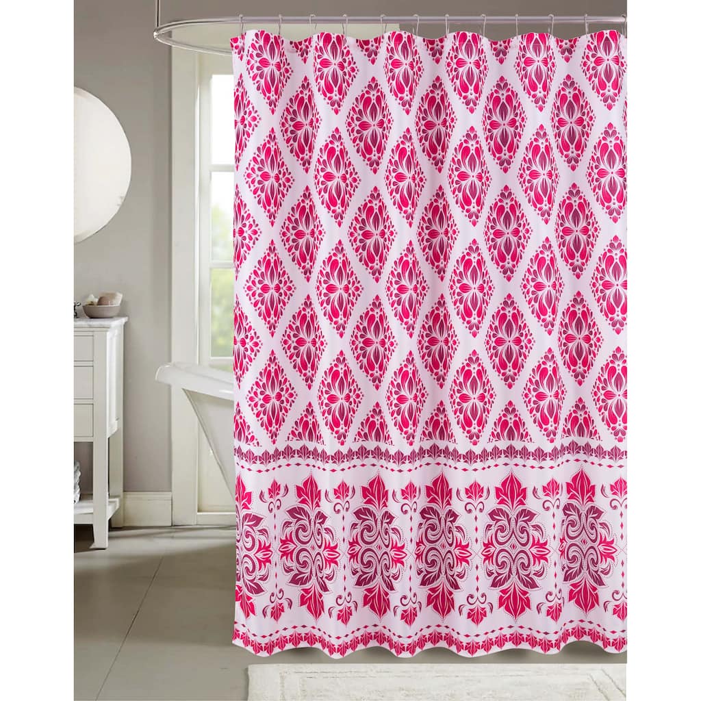 Cedar Floral Seashells Starfish Flowers Shower Curtains with Hooks