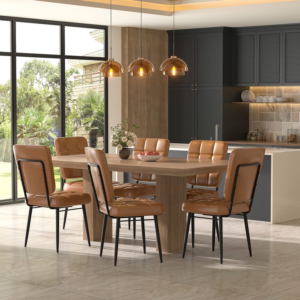 Modern Dining Chairs Set of 2/4/6/8, Upholstered Kitchen Chairs with Thick Cushion for Dining Room