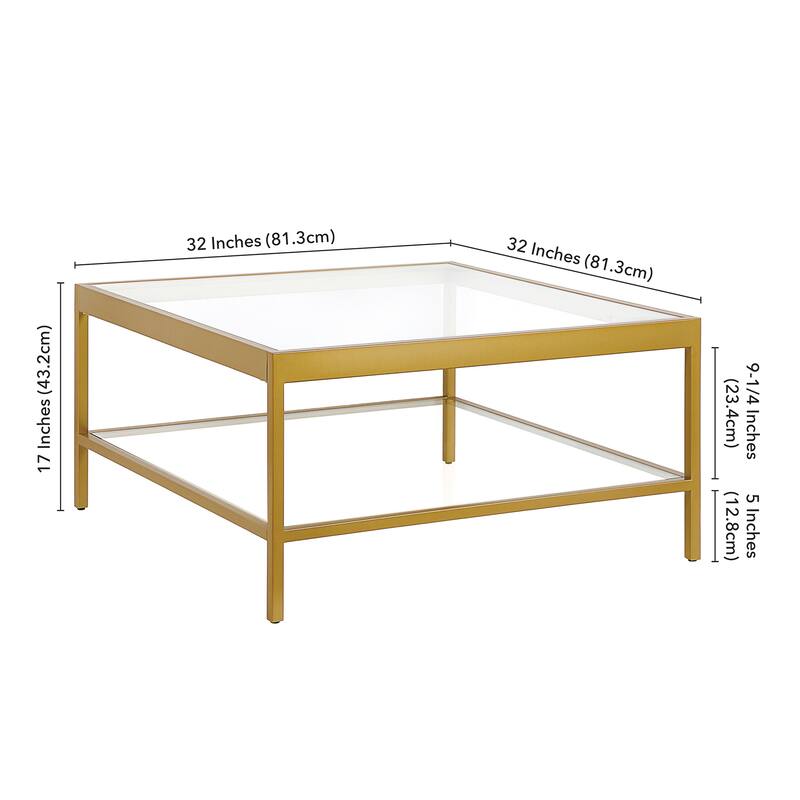 Alexis Metal and Glass Coffee Table