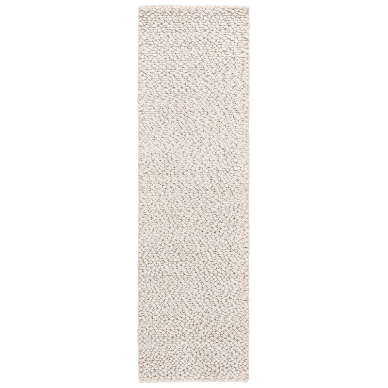 SAFAVIEH Handmade Natura Seita Transitional Wool Rug - 2'3" x 8' Runner - Light Beige