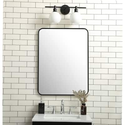 Ezra Soft Corner Metal Rectangular Mirror