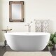 preview thumbnail 40 of 45, Vanity Art 55" X 32" White Acrylic Freestanding Air Bubble Soaking Bathtub with UPC Certified Overflow and Pop-up Drain