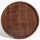 preview thumbnail 51 of 68, KINWELL Round Black Walnut Wood Serving Tray Ottoman Tray with Handles