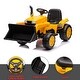 preview thumbnail 3 of 5, 12V Ride On Tractor, Battery Powered Electric Excavator With Front Loader, Digging Handle, Remote Control, Headlight