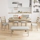 6 Piece Wooden Dining Table Set with Table and Chair - Bed Bath ...