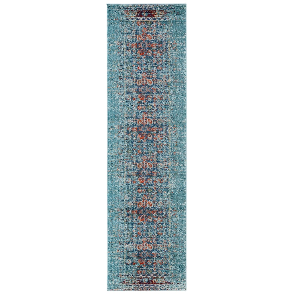 SAFAVIEH Monaco Katty Boho Rug - Blue/Multi - 2' 2" x 14'